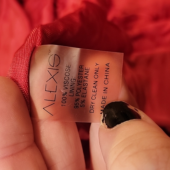 🪡 Alexis Red Jovanna Cutout Gown, Sz L - Picture 8 of 14